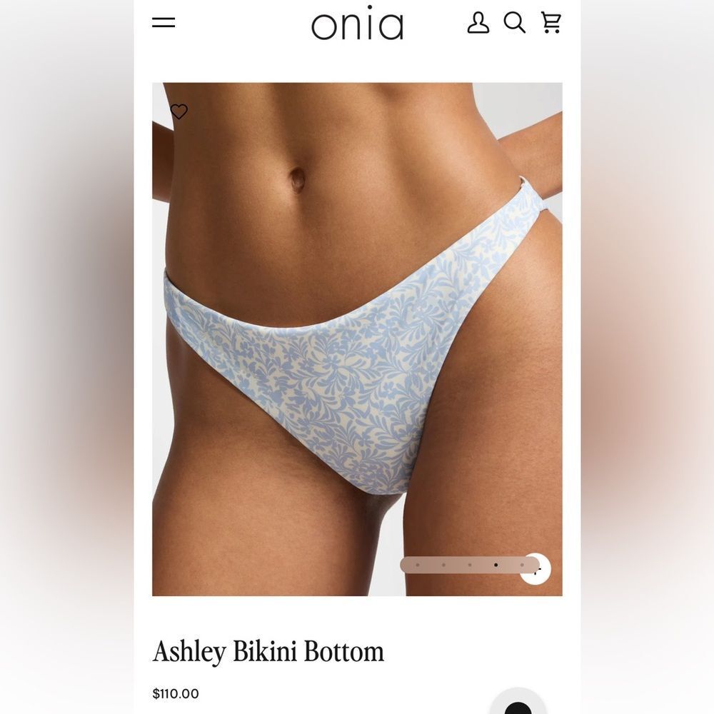 ✨NWT✨ Onia “Ashley” Black Low-Rise Bikini Bottom Size Small